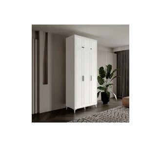 Stewehome Ντουλάπα με 3 πόρτες και ράφι από MDF με πόδια 105x52x52 cm 78960398 |  Ντουλάπες ρούχων στο espiti