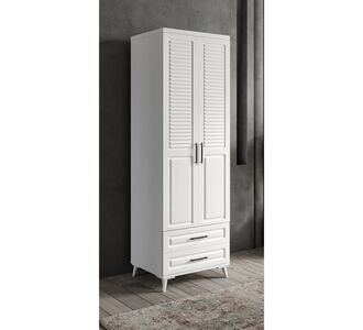 Stewehome Ντουλάπα με 2 πόρτες και 2 συρτάρια από mdf για αποθήκευση με μοντέρνο country στιλ 70x52x52 cm 40021447 |  Ντουλάπες ρούχων στο espiti