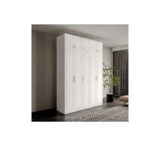 Stewehome Ντουλάπα με 5 πόρτες και επάνω ράφι από MDF με πόδια 175x52x52 cm 22558405 |  Ντουλάπες ρούχων στο espiti