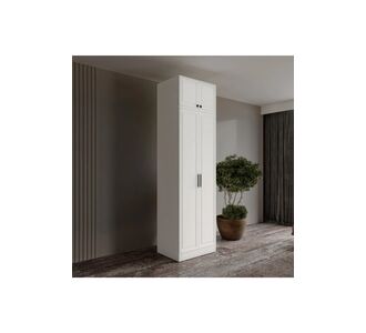 Stewehome Ντουλάπα με 2 πόρτες και επάνω ράφι από MDF για υπνοδωμάτιο 70x52x52 cm 2418373 |  Ντουλάπες ρούχων στο espiti