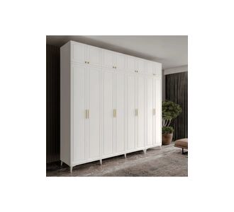 Stewehome Ντουλάπα με 8 πόρτες και πόδια από MDF με αποθηκευτικό χώρο 280x52x52 cm 30793131 |  Ντουλάπες ρούχων στο espiti