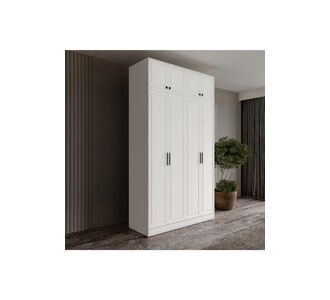 Stewehome Ντουλάπα με 4 πόρτες και επάνω ράφι από MDF χωρίς πόδια 140x52x52 cm 35023075 |  Ντουλάπες ρούχων στο espiti
