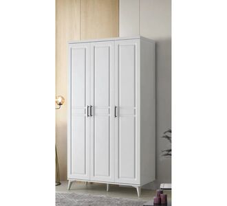 Stewehome Ντουλάπα με 3 πόρτες από MDF για ρούχα μοντέρνου country στιλ 105x52x52 cm 77149820 |  Ντουλάπες ρούχων στο espiti