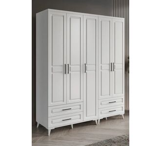 Stewehome Ντουλάπα με 5 πόρτες από MDF μοντέρνου country στιλ για υπνοδωμάτιο 175x52x52 cm 62826959 |  Ντουλάπες ρούχων στο espiti