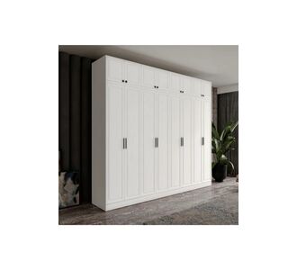 Stewehome Ντουλάπα με 8 πόρτες και επάνω ράφι από MDF για υπνοδωμάτιο 280x52x52 cm 3180220 |  Ντουλάπες ρούχων στο espiti