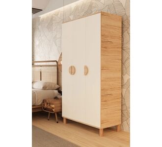 Stewehome Ντουλάπα μποέμ με πόδια και 3 πόρτες 105x47x47 cm 1963279 |  Ντουλάπες ρούχων στο espiti