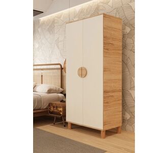 Stewehome Ντουλάπα μποέμ με πόδια και 2 πόρτες 80x47x47 cm 52247013 |  Ντουλάπες ρούχων στο espiti