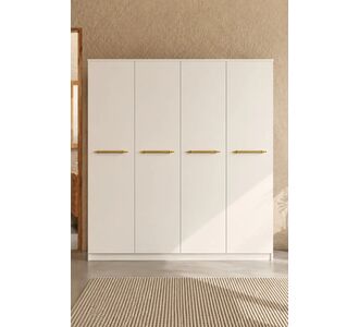 Stewehome Ντουλάπα πολλαπλών χρήσεων με 4 πόρτες για πάπλωμα και μαξιλάρι 140x45x45 cm 93170143 |  Ντουλάπες ρούχων στο espiti