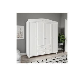 Stewehome Ντουλάπα με 4 πόρτες και 2 συρτάρια από mdf μοντέρνου στιλ 173x50x50 cm 25362879 |  Ντουλάπες ρούχων στο espiti