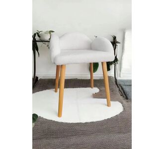 Stewehome Διακοσμητικό πουφ με υψηλά πόδια και υλικό από ξύλο για καθιστικό 17856258 |  Πουφ στο espiti