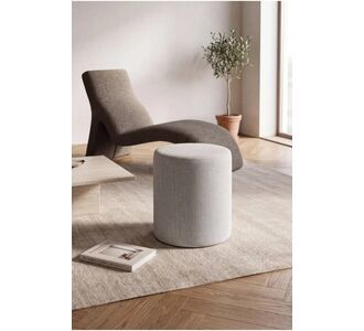 Stewehome Πουφ χωρίς πόδια από MDF με υφασμάτινη επένδυση μοντέρνου στυλ 38x45 cm 28362202 |  Πουφ στο espiti
