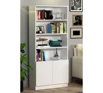 Stewehome Βιβλιοθήκη με 2 πόρτες και 4 ράφια 75x27x167 cm 75444816 |  Βιβλιοθήκες στο espiti