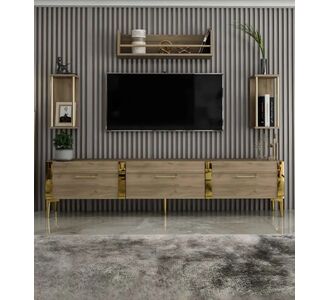 Stewehome Μοντέρνα Βάση Τηλεόρασης με Ράφια &amp; Κομψό Design 180x31x45 cm 331779 |  Έπιπλα τηλεόρασης στο espiti