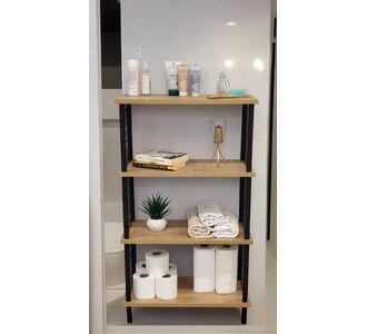 Stewehome Ντουλάπι μπάνιου με 4 ράφια πρακτικό και κομψό δρυς 60x30x103 cm 536017 |  Στήλες Μπάνιου στο espiti