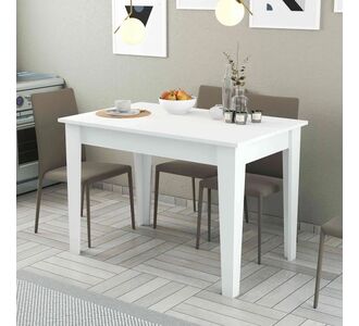 Stewehome Τραπέζι κουζίνας Λευκό / Δρυς 110x72x75 cm 145948 |  Τραπέζια στο espiti