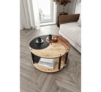 Stewehome Τραπεζάκι Σαλονιού 3 τεμαχίων Καρυδιά 70x70x38 cm 566334 |  Τραπεζάκια σαλονιού στο espiti