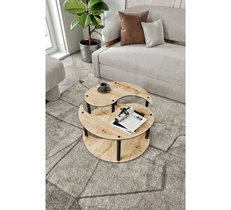 Stewehome Τραπεζάκι Σαλονιού 2 τεμαχίων (Δρυς) 70x70x38 cm 314256 |  Τραπεζάκια σαλονιού στο espiti