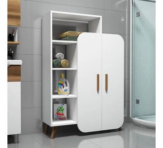 Stewehome Ντουλάπι πολλαπλών χρήσεων Λευκό 90x32x132 cm 487577 |  Βιβλιοθήκες στο espiti