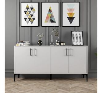 Stewehome Ξύλινος Μπουφές Μοντέρνος 160x35x78 cm 585724 |  Βιτρίνες - Έπιπλα εισόδου στο espiti