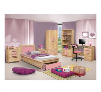 ΣΕΤ ΠΑΙΔΙΚΟΥ ΔΩΜΑΤΙΟΥ ΜΕ ΚΡΕΒΑΤΙ-ΚΟΜΟΔΙΝΟ PLAYROOM ΣΕ SONAMA-ΡΟΖ |  Παιδικά έπιπλα στο espiti