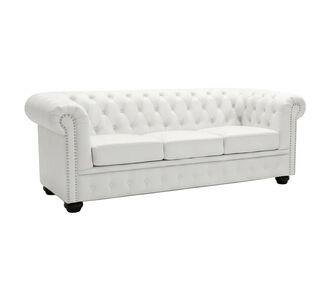 ΚΑΝΑΠΕΣ 3ΘΕΣΙΟΣ T.CHESTERFIELD HM3009.02 ΤΕΧΝΟΔΕΡΜΑ ΛΕΥΚΟ ΜΑΤ 208x90x73 εκ. |  Καναπέδες γωνιακοί στο espiti