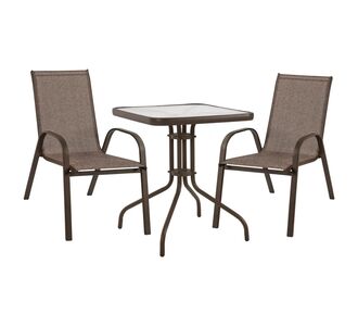 ΣΕΤ ΤΡΑΠΕΖΑΡΙΑ 3ΤΜΧ ΚΑΡΕΚΛΕΣ ΚΑΙ ΤΡΑΠΕΖΙ 60x60 HM5183.02 |  Σετ τραπεζαρία κήπου στο espiti