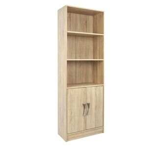 ΒΙΒΛΙΟΘΗΚΗ ΜΕΛΑΜΙΝΗΣ ENSLEY HM2027.03 SONAMA ΜΕ ΧΕΡΟΥΛΙ 60x30x180εκ |  Βιβλιοθήκες γραφείου στο espiti