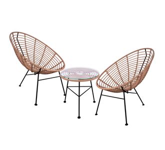 ΣΕΤ ΕΞΩΤΕΡΙΚΟΥ ΧΩΡΟΥ 3ΤΜΧ ALLEGRA HM10335 ΜΠΕΖ WICKER-ΜΕΤΑΛΛΟ |  Σαλόνια κήπου στο espiti