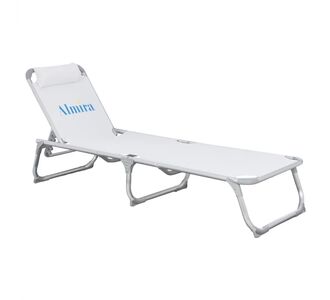 ΞΑΠΛΩΣΤΡΑ ΠΑΡΑΛΙΑΣ ALMIRA HM5054.03 ΒΑΡΕΩΣ ΤΥΠΟΥ ΛΕΥΚΗ ΑΛΟΥΜΙΝΙΟΥ 188x58x31-81 cm. |  Ξαπλώστρες - Καρέκλες Παραλίας στο espiti