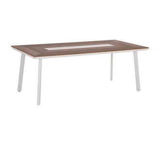 ΤΡΑΠΕΖΙ ΑΛΟΥΜΙΝΙΟΥ TABER HM5131.11 ΛΕΥΚΟ ΜΕ POLYWOOD TOP 200x100x75Υεκ |  Τραπέζια κήπου στο espiti