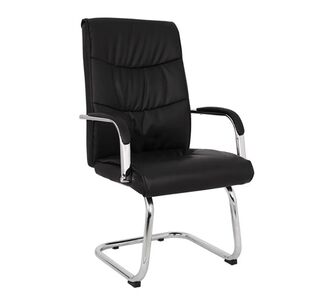 ΠΟΛΥΘΡΟΝΑ JACOB HM1045.11 ΜΑΥΡΟ PU ΜΕ ΒΑΣΗ ΧΡΩΜΙΟΥ 57x66,5x102 cm |  Καρέκλες γραφείου επισκέπτη στο espiti