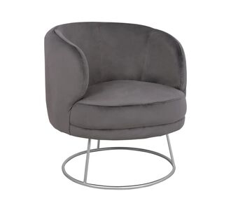 ΠΟΛΥΘΡΟΝΑ ARIEN ΓΚΡΙ ΒΕΛΟΥΔΟ ΜΕ ΑΣΗΜΙ ΒΑΣΗ HM8403.01 80x75x82Υ εκ. |  Πολυθρόνες σαλονιού στο espiti