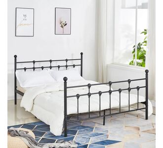 ΚΡΕΒΑΤΙ ΜΕΤΑΛΛΙΚΟ KAMIL 150x200 εκ. ΜΑΥΡΟ ΧΡΩΜΑ HM575.01 |  Κρεβάτια στο espiti