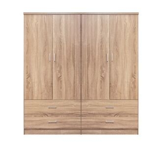 ΣΕΤ 2 ΤΜΧ ΝΤΟΥΛΑΠΑ 4ΦΥΛΛΗ ΜΕ 4 ΣΥΡΤΑΡΙΑ SONAMA 160X42X181 HM11349.02 |  Ντουλάπες ρούχων στο espiti