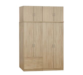 ΝΤΟΥΛΑΠΑ 4-ΦΥΛΛΗ ΜΕ ΠΑΤΑΡΙ & ΣΥΡΤΑΡΙΑ JENNA HM11355.02 ΜΕΛΑΜΙΝΗ SONAMA 160x42x241Υ |  Ντουλάπες ρούχων στο espiti