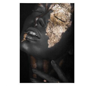 ΠΙΝΑΚΑΣ ΚΑΜΒΑΣ DARK SKINNED GIRL WITH GOLD MAKEUP HM7196.01 50X3X70 εκ. |  Πίνακες στο espiti