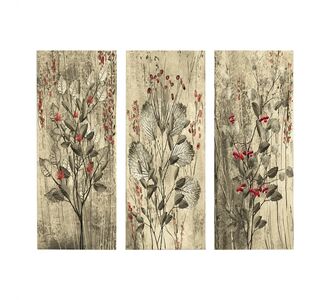ΠΙΝΑΚΑΣ ΤΡΙΠΤΥΧΟ MDF RED FLOWERS AND BERRIES HM7204.01 60x50x0,3 εκ. |  Πίνακες στο espiti