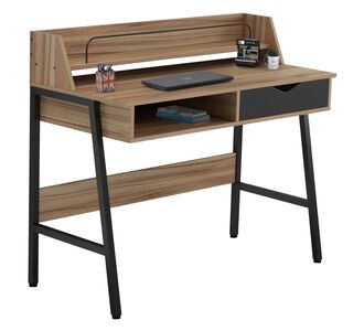 ΓΡΑΦΕΙΟ OLIVIER HM2129.02 ΜΕΛΑΜΙΝΗ ΣΕ ΚΑΡΥΔΙ-ΜΑΥΡΟ-ΜΑΥΡΟΣ ΜΕΤΑΛΛΙΚΟΣ ΣΚΕΛΕΤΟΣ 104x48x89Υεκ |  Γραφεία στο espiti