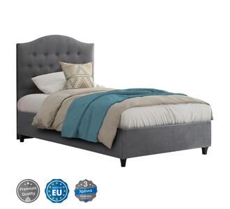 ΚΡΕΒΑΤΙ MALENA ΑΠΟ ΓΚΡΙ ΒΕΛΟΥΔΟ HM651.10 ΓΙΑ ΣΤΡΩΜΑ 90x200 εκ. |  Κρεβάτια στο espiti