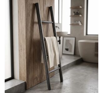 Σκάλα Morjeve pakoworld μαύρο teak ξύλο 45x6x150εκ |  Διακοσμητκά στο espiti