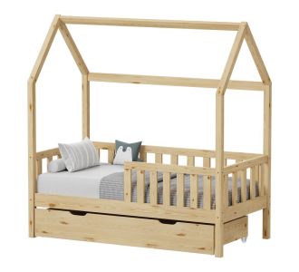 Παιδικό κρεβάτι Bendina τ.Montessori με συρτάρι pakoworld ξύλο πεύκου σε φυσική απόχρωση 70x140εκ |  Παιδικά έπιπλα στο espiti