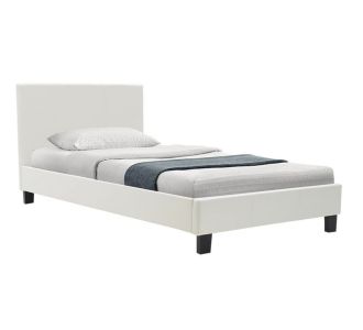Κρεβάτι Nevil pakoworld μονό 100x200 PU χρώμα λευκό ματ |  Κρεβάτια στο espiti