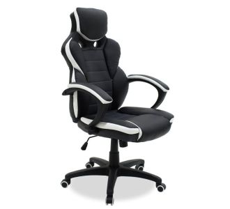 Καρέκλα γραφείου εργασίας GARMIN - Bucket pakoworld PU μαύρο-λευκό |  Καρέκλες γραφείου στο espiti