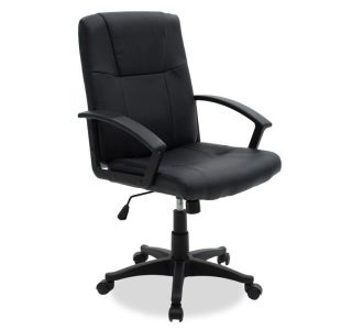 Καρέκλα γραφείου εργασίας LENNON pakoworld τεχνόδερμα μαύρο |  Καρέκλες γραφείου στο espiti