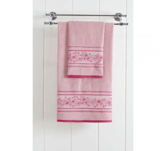 Πετσέτα προσώπου Art 3225  50x90  Ροζ   Beauty Home |  Πετσέτες Προσώπου στο espiti