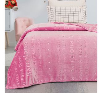 Κουβέρτα μονή φωσφορίζουσα Art 6134  160x220 Ροζ   Beauty Home |  Κουβέρτες Παιδικές στο espiti