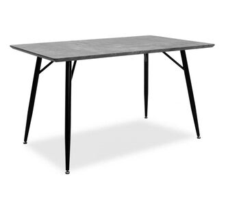 Τραπέζι Conor pakoworld με επιφάνεια MDF χρώμα γκρι cement πόδι μεταλλικό μαύρο 130x80x75,5εκ |  Τραπέζια στο espiti