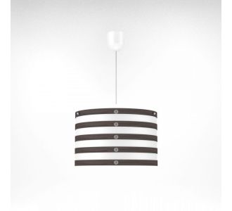 Φωτιστικό Κρεμαστό Milan Μονόφωτο Καφέ Σκούρο (PP+PVC) Ε27 32x32x80cm AlphaB2B |  Οροφής στο espiti