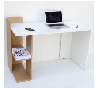 Γραφείο 120x55x85 Λευκό-με Φυσικό Μοντέρνα Σχεδίαση AlphaB2B |  Παιδικά έπιπλα στο espiti
