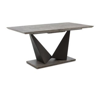 Τραπέζι Gordon pakoworld επεκτεινόμενο γκρι cement μελαμίνης- πόδι μαύρο μέταλλο 160-200x90x75εκ |  Τραπέζια στο espiti